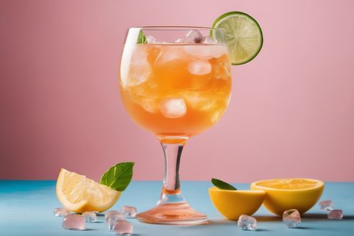 無(wú)酒精冰塊檸檬炫彩果汁冷飲 清新即飲，視覺(jué)與味覺(jué)的雙重盛宴